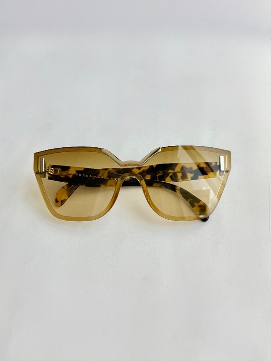 Prada Shield Sunglasses Amber Tortoiseshell  Italy